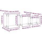  Gnezdeći Kafić 3 pcs Staro drvo 50.5 x 35 x 53 cm | shoptok.hr