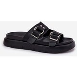 Big Star Leather Women's Sandals With Decorative Buckles | Shoptok.si