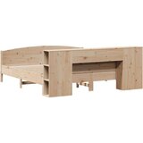  Knjižna postelja brez vzmetnice 200x200 cm trdna borovina, (21610942) | Shoptok.si