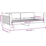  Dnevni krevet plavi 90 x 200 cm baršunasti | shoptok.hr