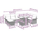  Set vrtnog kauča od 9 komada s jastučićima Bež Poli ratan | shoptok.hr