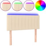 Maison Chic led posteljno vzglavje - vzglavna omarica - nočna omarica krem 80x5x78/88 cm blago, (21706500) Cene
