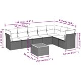 8-dijelni set vrtnih sofa od poliratana s jastucima crni | shoptok.hr