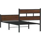  Okvir kreveta bez madraca smeđa boja hrasta 90 x 200 cm drveni | shoptok.hr