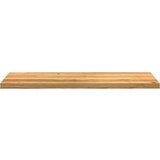  Okenske police 2 kosa svetlo rjava 120x40x2 cm trdna hrastovina | Shoptok.si