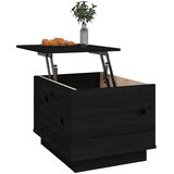  Stolić za kavu crni 40 x 50 x 35 cm od masivne borovine | shoptok.hr