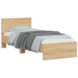  Okvir za krevet s uzglavljem boja hrasta 90x200 cm drveni | shoptok.hr