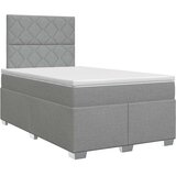  Boxspring krevet s madracem Svjetlosiva 120 x 190 cm Tkanina | shoptok.hr