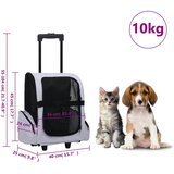  Sklopiva višenamjenska kolica za kućne ljubimce siva | shoptok.hr