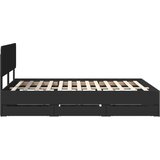  Krevetna konstrukcija Crna 150 x 200 cm Konstrukcijsko drvo | Eponuda.com