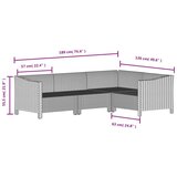  Vrtna sedežna garnitura 8-delna z blazinami siva poli ratan, (20667308) | Shoptok.si