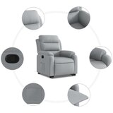  Naslonjač na podizanje od tkanine svjetlosivi | shoptok.hr