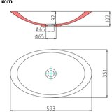  Umivaonik od lijevanih minerala/mramora 59,3x35,1x10,7 cm bijeli | shoptok.hr
