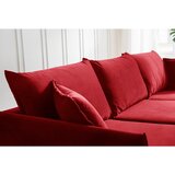MID.YOU KOTNA SEDEŽNA GARNITURA, žamet temno rdeča | Shoptok.si
