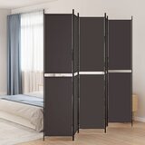 vidaXL Paravan 5-delni rjav 250x220 cm blago Cene
