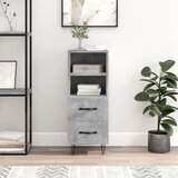  Komoda siva boja betona 34,5x34x90 cm od konstruiranog drva | shoptok.hr