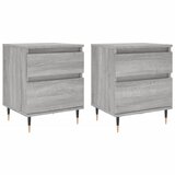  The Living Store Nočna omarica 2 kosa siva sonoma 40x35x50 cm inženirski les - Nočna Omarica, (21500579) | Shoptok.si