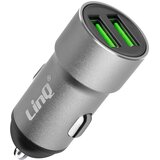 LINQ 12 W avtomobilski polnilec za cigaretni vžigalnik dvojnim izhodom USB, Srebrna, (5000070126) | Shoptok.si
