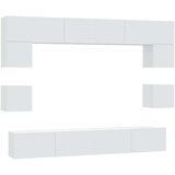 Komplet TV omaric 8-delni bel konstruiran les, (20730930) | Shoptok.si