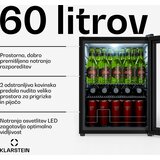 Klarstein Hladnjak za pića Beersafe s vratima od zrcalnog stakla | 64 x 48 cm | Unutarnje LED osvjetljenje | shoptok.hr