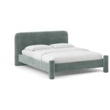 Micadoni Svijetlo plavi tapecirani bračni krevet s podnicom 160x200 cm Vera – Cijene