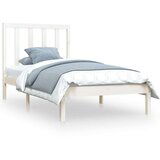  Posteljni okvir bel iz trdne borovine 75x190 cm 2FT6, (20906544) | Shoptok.si