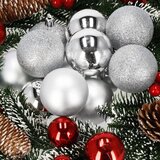 Set Božićnih kuglica 6 cm, srebrne - 12 komada | shoptok.hr