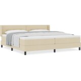  Postelja boxspring z vzmetnico z vzmetnico krema 200 x 200 cm, (5000127459) Slike