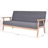  2-dijelna garnitura od tkanine tamnosiva | shoptok.hr