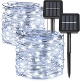  novogodišnje solarne lampice bele 20 metara Cene