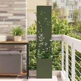 vidaXL Zaslon za zasebnost v vrtu Cvetlični Olivno zelena 32 x 140 cm | Shoptok.si