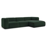 Bobochic Paris Temno zelena kotna sedežna garnitura iz tkanine bouclé (desni kot) Zephyr – | Shoptok.si