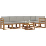  Set vanjskih sofa 7 kom. Prirodna i svijetlo siva | shoptok.hr