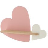  LED Dečije zidno svetlo sa policom HEART LED/5W/230V ružičasta/bela/drvo | Eponuda.com