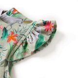  Dječja haljina s lepršavim rukavima svijetla kaki boja 104 | shoptok.hr