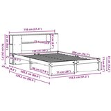 vidaXL Knjižna postelja brez vzmetnice bela 150x200 cm trdna borovina Cene