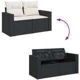  7-dijelni set vrtnih sofa od poliratana s jastucima crni | shoptok.hr