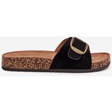 Boto Women's Sandals With Buckle On Cork Platform Black Zavira | Shoptok.si