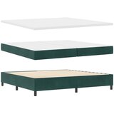  Krevet s opruga kutije Tamnozelena 200 x 200 cm Baršun | shoptok.hr