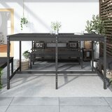 vidaXL Vrtni stol sivi 203,5x90x110 cm od masivne borovine | Eponuda.com