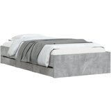  Okvir kreveta s ladicama siva boja betona 90 x 190 cm drveni | Eponuda.com