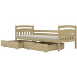  Drveni dječji krevet Tosia - svijetlo drvo (nelakirano) - 180x80 cm - S 2 ladice | shoptok.hr