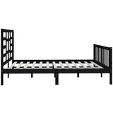  Posteljni okvir črn iz trdne borovine 200x200 cm, (20648297) | Shoptok.si
