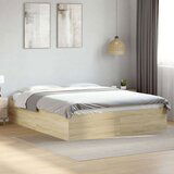 vidaXL Okvir za krevet boja hrasta 160x200 cm od konstruiranog drva | shoptok.hr