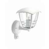  Zunanja stenska svetilka s senzorjem (60 w, E27, 2.700 k, IP44, d 17,5 x š 20 x 28,5 cm, bela) | Shoptok.si