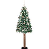 vidaXL Mršavo božićno drvce Zelena 180 cm PVC i čvrsto drvo bora | shoptok.hr