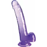 Pipedream King Cock Clear Cock with Balls 9" Purple