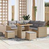  Vrtna sedežna garnitura z blazino 8 pcs bež in svetlo siva, (5000135332) | Shoptok.si