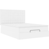  Otomanski okvir kreveta s madraca bijela 140x200cm umjetna koža | shoptok.hr