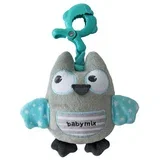 plišana glazbena igračka - Owl Grey & Mint